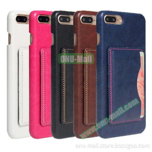 2017 Leather Case for iPhone 7Plus, for iPhone 7 Plus Case with Card Slot and Holder